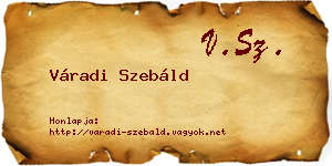 Váradi Szebáld névjegykártya